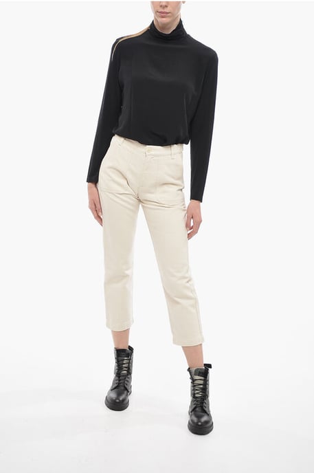 Cropped rechte jeans in wit - Image 4