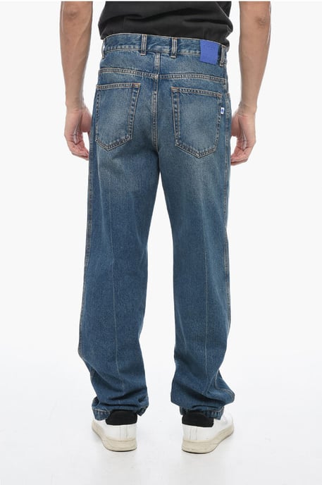 5 Pocket Regular Fit Stone Washed Denim 19cm in Blauw - Image 2