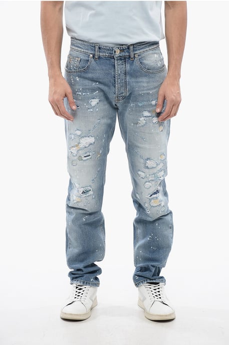 SID Regular Fit Jeans met Distressed Effect, 18 cm in blauw - Image 1