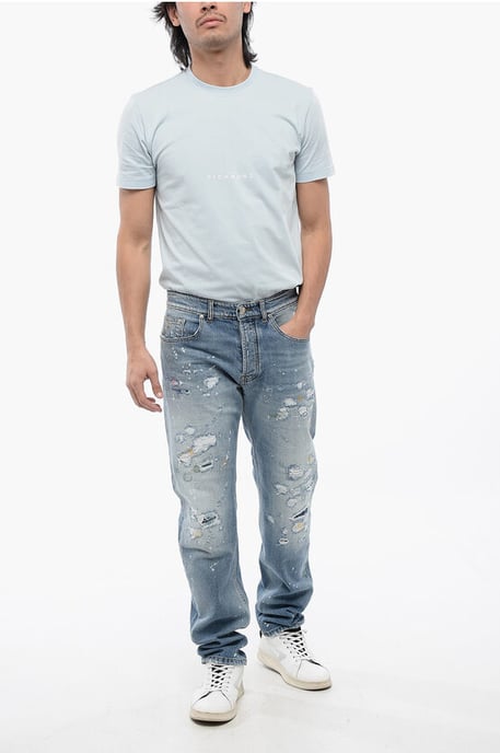 SID Regular Fit Jeans met Distressed Effect, 18 cm in blauw - Image 4