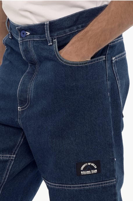 Straight Leg Regular Fit Jeans met zichtbare stiksels 21 cm in blauw - Image 3