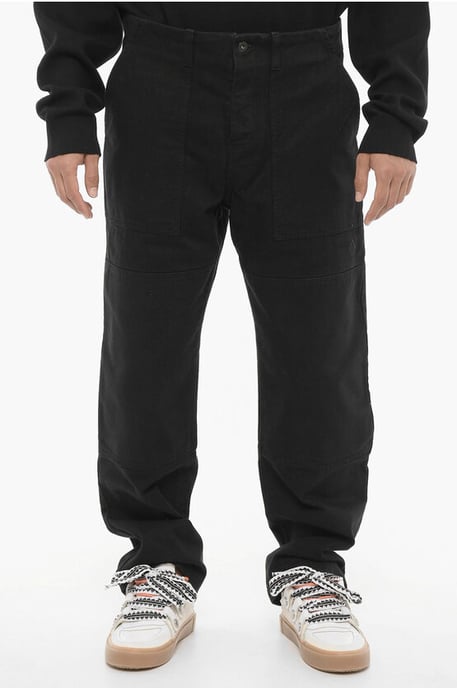 Donker gewassen wijde jeans 22 cm in zwart - Image 1