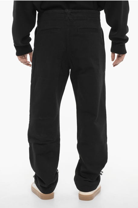 Donker gewassen wijde jeans 22 cm in zwart - Image 2