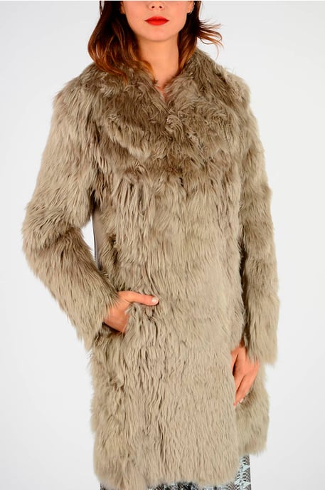 MM1 Alpaca Echte Bontjas in Beige - Image 3