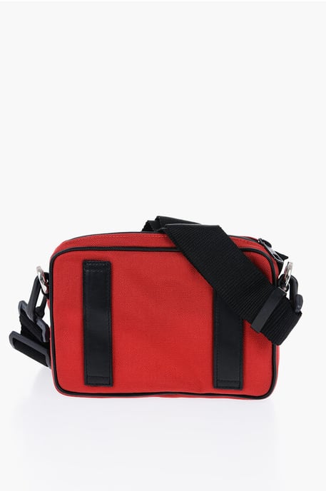 Nylon heuptasje met reliëflogopatch in rood - Image 2
