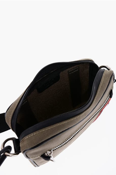 Nylon schoudertas met verstelbare band in groen - Image 3