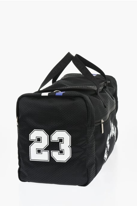 Nylon OUTDOOR BASEBALL Weekendtas met Afneembare Banden in Zwart - Image 2
