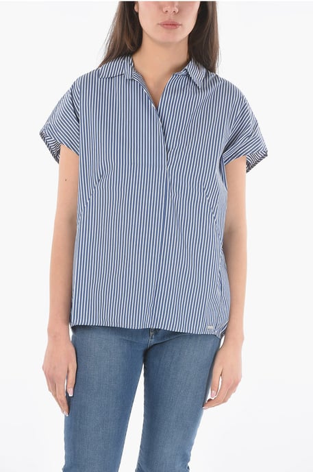 Gestreepte blouse in blauw - Image 1
