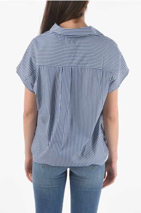 Gestreepte blouse in blauw - Image 2