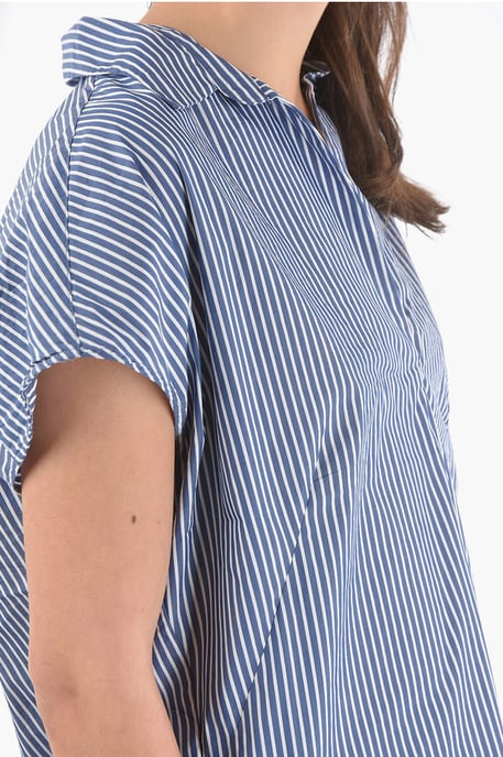 Gestreepte blouse in blauw - Image 3