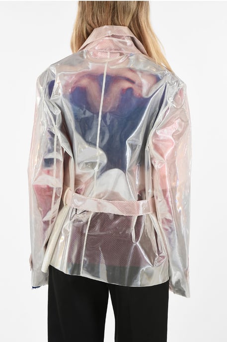 MM0 Enkelrijs trenchcoat in wit - Image 2