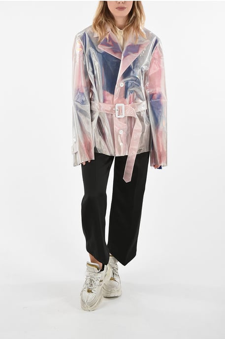 MM0 Enkelrijs trenchcoat in wit - Image 4
