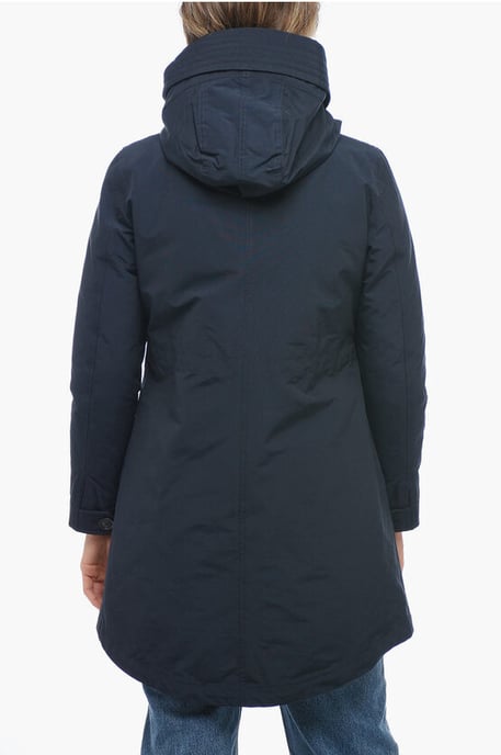 Effen donsjack met uitneembare voering in blauw - Image 2