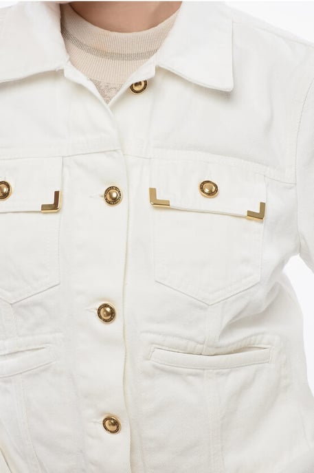 Denim Utility-jack in wit - Image 3