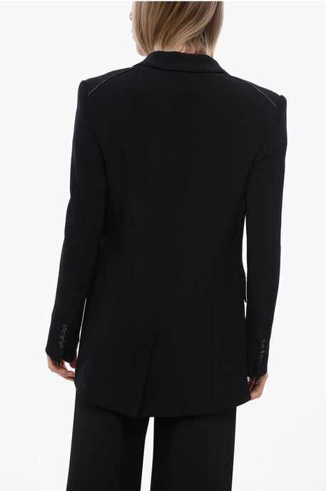 TORIKO Blazer met Peak Revers en Logo-ketting in Zwart - Image 2