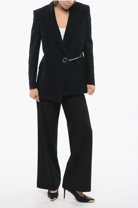 TORIKO Blazer met Peak Revers en Logo-ketting in Zwart - Image 4