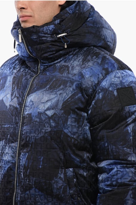 Monogram gewatteerd SIERRA LEONE-jack in blauw - Image 3