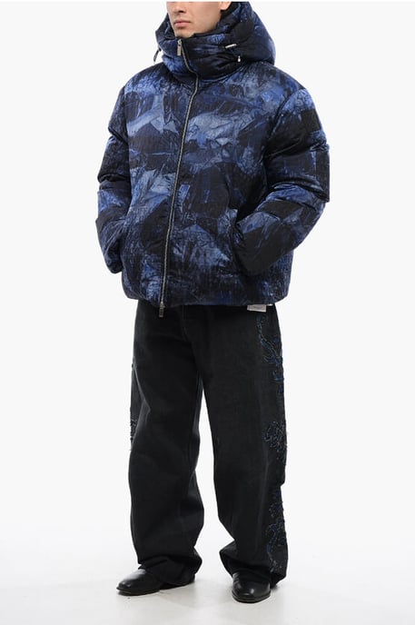 Monogram gewatteerd SIERRA LEONE-jack in blauw - Image 4