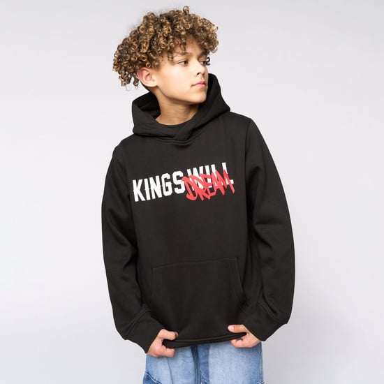 Boy's Kings Will Dream Juniors Tagged Hoodie in Black - Image 4