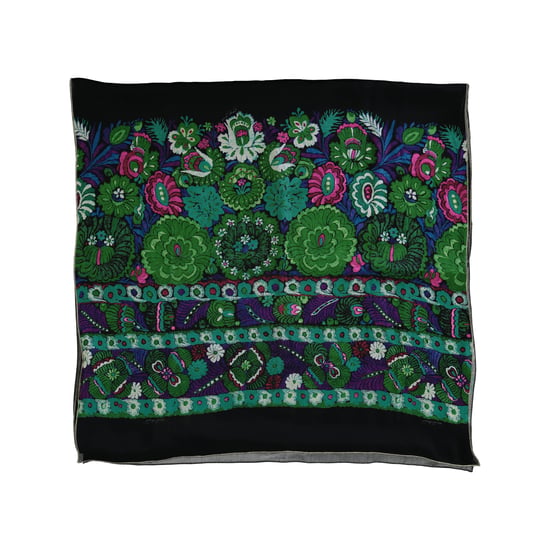 Roberto Cavalli Zwart en Multikleur Bloemenprint Sjaal - '10s - Image 2