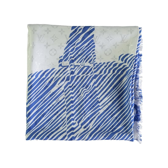 Louis Vuitton Blauw en Witte Alma Print Sjaal - '10s - Image 2