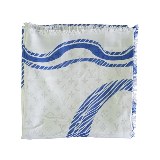 Louis Vuitton Blauw en Witte Alma Print Sjaal - '10s - Image 3