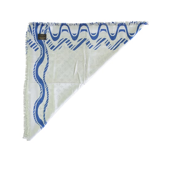 Louis Vuitton Blauw en Witte Alma Print Sjaal - '10s - Image 4