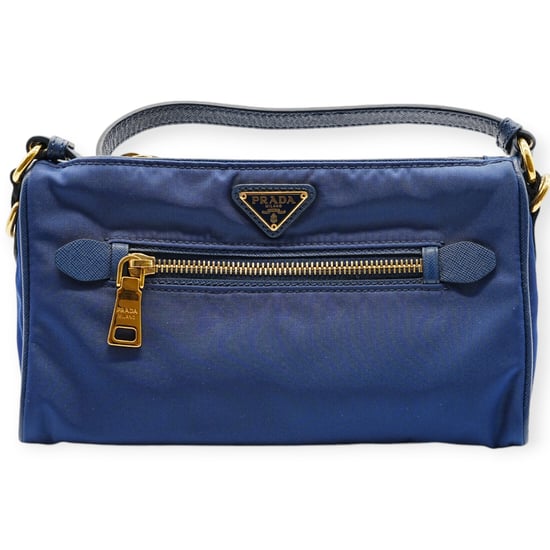 Prada Blauwe Nylon Schoudertas - '10s - Image 1