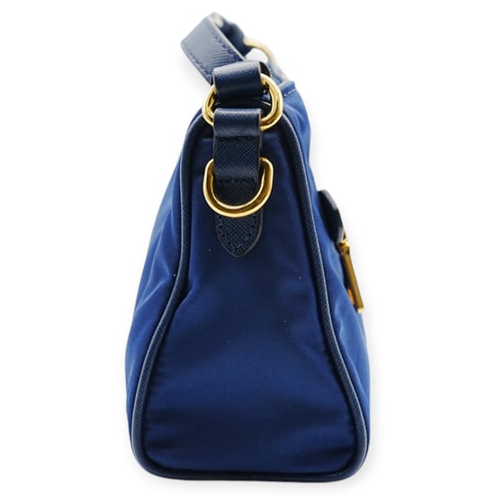 Prada Blauwe Nylon Schoudertas - '10s - Image 4