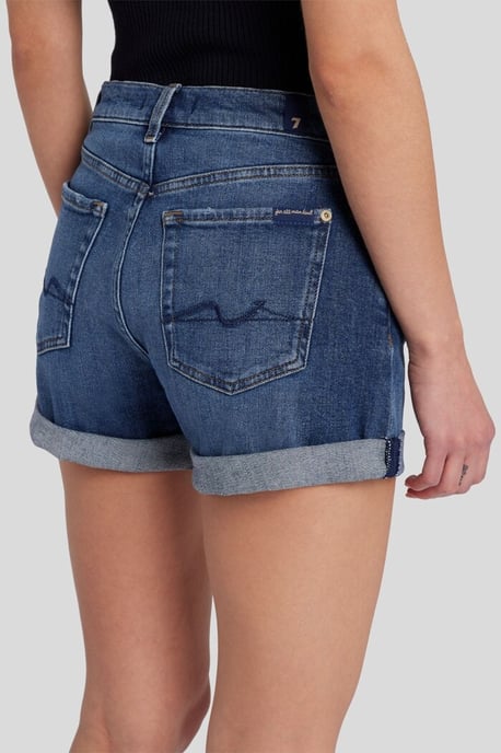Dames Mid Roll Denim Shorts - Image 5