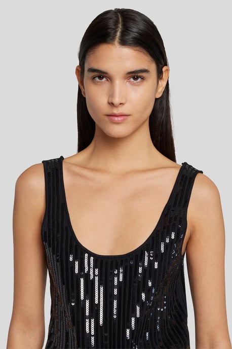 Dames Sequin Knit Jumpsuit - Image 2