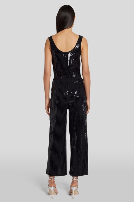 Dames Sequin Knit Jumpsuit - Image 3