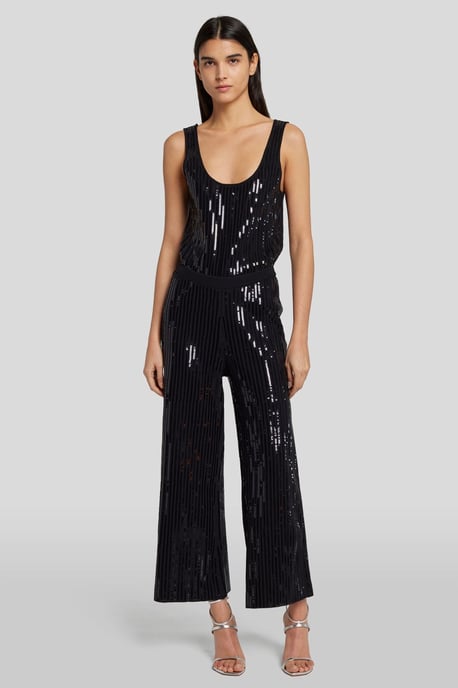 Dames Sequin Knit Jumpsuit - Image 4