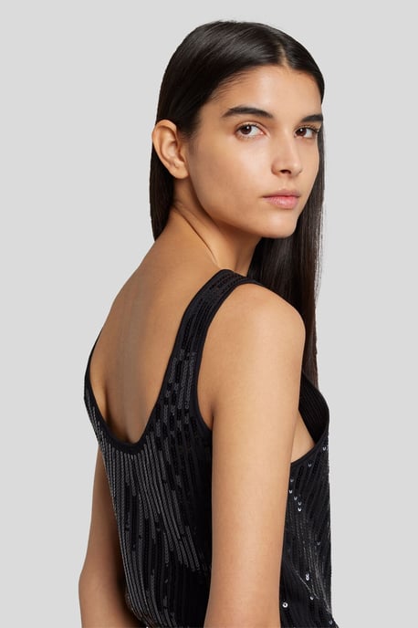Dames Sequin Knit Jumpsuit - Image 5
