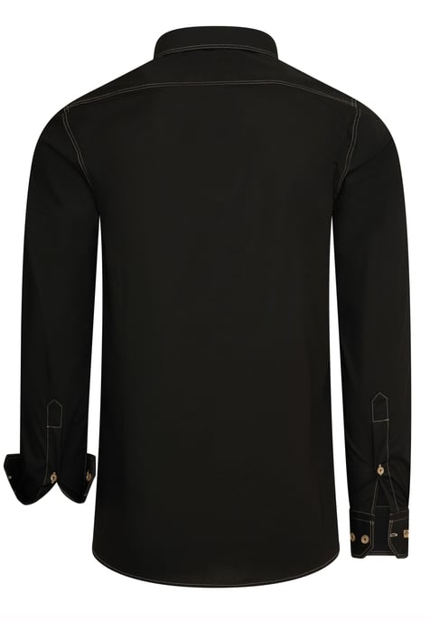 Slim fit overhemd met lange mouwen en contrasterende stiksels - Image 2