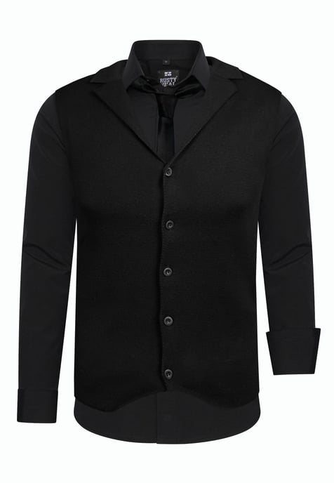 Driedelig pak met overhemd, vest en stropdas - Image 1