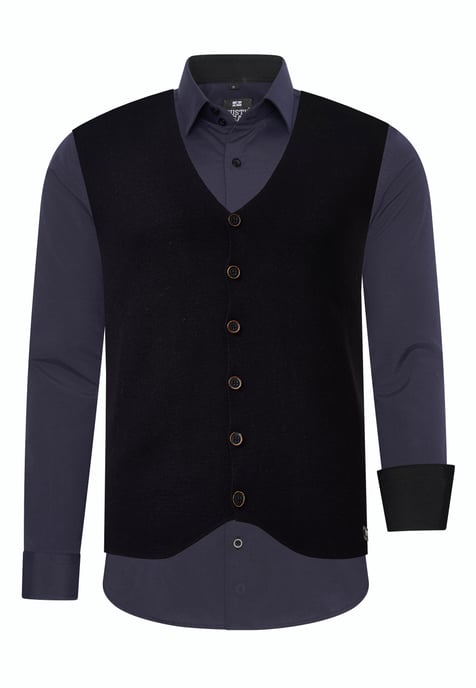 Tweedelig pak met overhemd en vest - Image 1