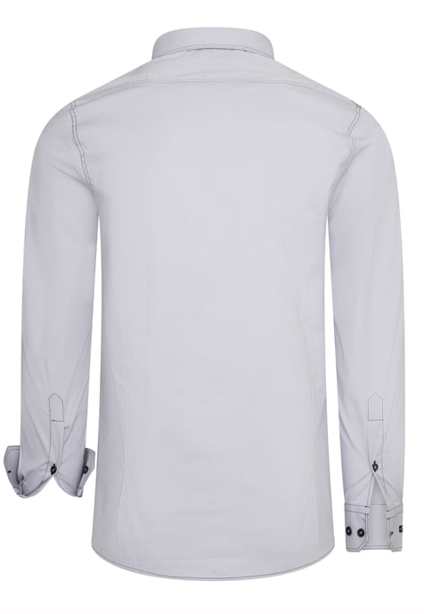 Slim fit overhemd met lange mouwen en contrasterende stiksels - Image 2