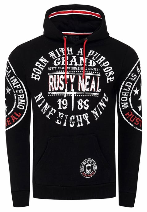 Streetwear trui met capuchon en prints - Image 1