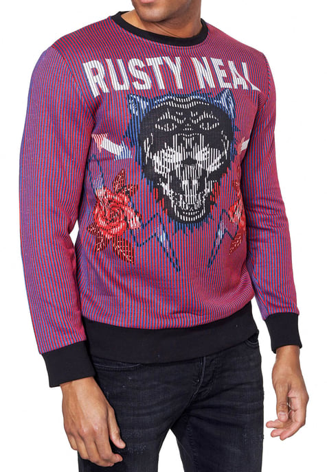 Paars jacquard sweatshirt in Black Panther Design - Image 3