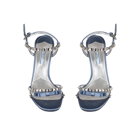 Prada Kristalversierde Satijnen Sandalen - '10s - Image 3