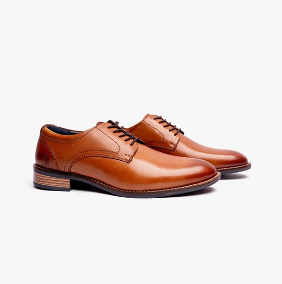 Hush Puppies Damien Heren Formele Veterschoenen Tan - Image 3