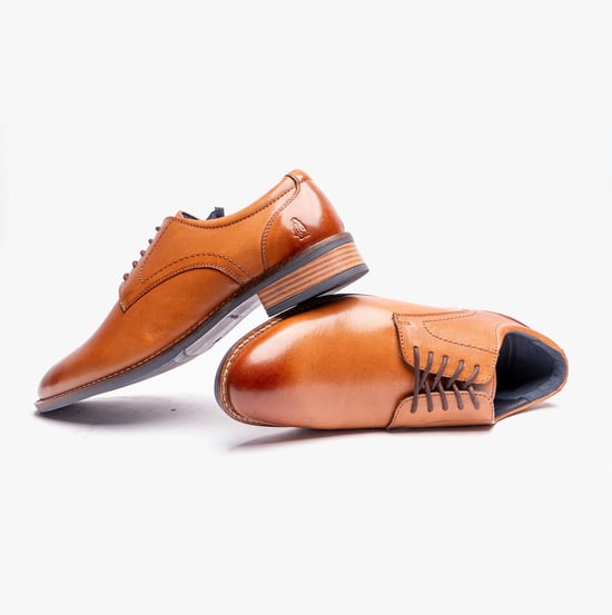 Hush Puppies Damien Heren Formele Veterschoenen Tan - Image 4