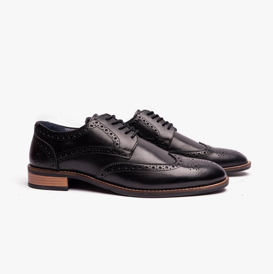 Hush Puppies Dustin Heren Brogue Schoenen Zwart - Image 3