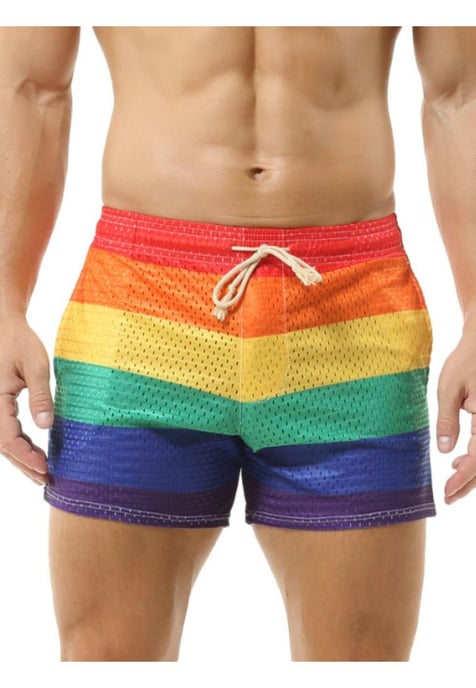 Color Block Drawstring Shorts Met Polyester-katoen Mix - Image 1