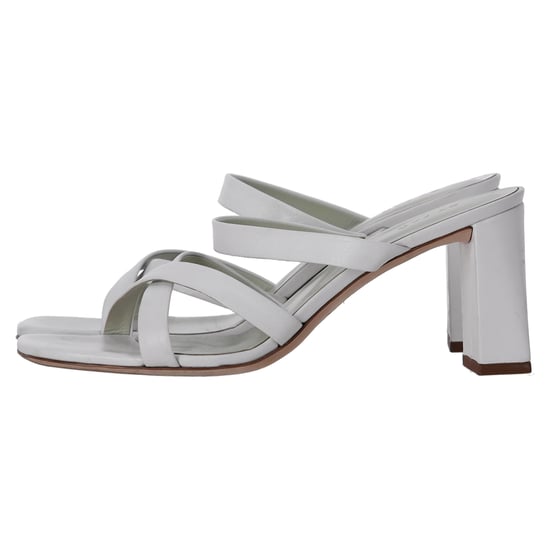 By Far Cross-Strap Slip-On Hakken in Witte Leer - Image 2