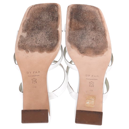 By Far Cross-Strap Slip-On Hakken in Witte Leer - Image 6