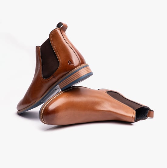 Hush Puppies Diego Chelsea Heren Formele Laarzen Tan - Image 4