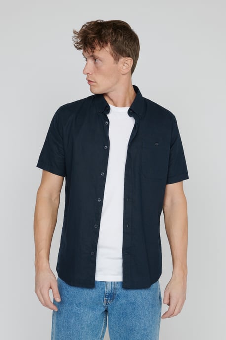 Korte mouwen shirt Regular fit navy blue - Image 3
