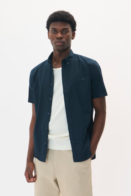 Korte mouwen shirt Regular fit navy blue - Image 4